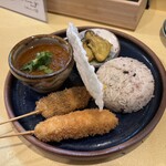かれー串かつ キダムマサラ - キダムマサラプレート小