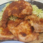 お食事 まるやま - リブロースしょうが焼き(近景)