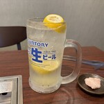焼肉 辛元 - ビッグ生レモンサワー　頭のレモン笑