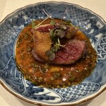 ステーキ 西洋料理 寛 - ✳︎鴨のロースト、ふきのとうの餡