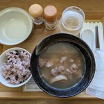 すまむぬたらま - 料理写真:やぎ汁ささげご飯セット 1150円　(2025.4)