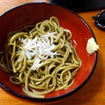 気灯庵 - 茶そばのそばつゆはしっかり目だったらしい