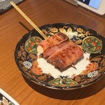 鳥半 - もちチーズベーコン巻き