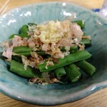 とん八 - いんげんのおひたし 380円(税込)(2025年2月13日撮影)