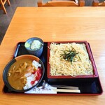 やぶ善 - ■ ランチサービス F：中華ざる + ミニカツカレーライス、1,250円