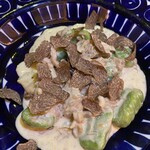 リストランテ・マッサ - ほうれん草のニョッキとちょっと名前は忘れちゃったけど、夏トリュフに似た香りの良いキノコのスライスとともに絶品でした