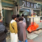 기장손칼국수 - お昼の2時過ぎても行列でした！