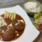 ～自家製煮込みハンバーグセット～