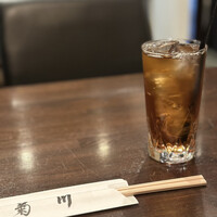 新宿 うなぎ菊川 - 烏龍茶
