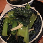 おおはま - 小松菜とみょうがと新生姜の煮びたし　歯ごたえと香りの競演