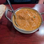 サンティ - 日替わりカレーのチキンとカボチャカレー大盛り