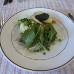 エシャロット - 真アジのマリネジャガイモアンチョビソース添え