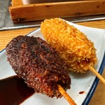 あおきや - 串カツ　味噌とソース
