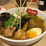 北海道スープカレー Suage 渋谷店 - パリパリ知床鶏と7種の野菜カレー(1,780円税込)