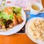 喰薫酒房 かをり本丸 - 料理写真:チキンステーキトリュフソース＋春巻き、発芽玄米、スープ