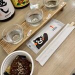 うしじま酒店 - 料理写真:焼酎3種飲み比べ、あか牛なす田楽、