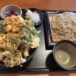 くりもと - ミニかき揚げ丼付きせいろ