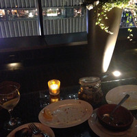 Bar Espanol LA BODEGA 大阪店 - 夜景の見えるテラス席（食い散らかした後ですが…）