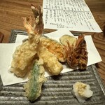 九つ井 - 車海老海老蔵、野菜天ぷら