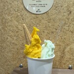 アンティカ ジェラテリア 玉川店 - マンゴーとメロンシャーベット