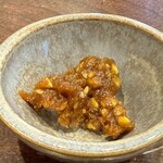 鵠沼海岸 蕎麦兄 - 味噌田楽の味噌で大豆を和えたもの（突き出し）。だと思います、多分（笑。