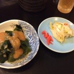 いち川 - 小皿とお新香