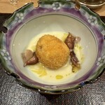 Restaurant つじ川 - 新ジャガイモと鯵のクロケット