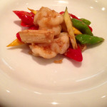 天然車海老と彩り野菜の炒め