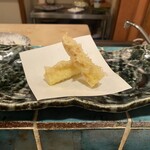 てんぷら 士才 - 白アスパラ