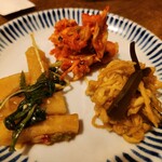 塩梅 - 大根漬け、キムチ、切り干し