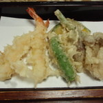 手打そばこいけ - 海老が入る、「天ぷら」