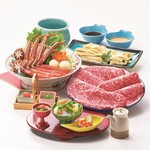 牛・かにしゃぶセット