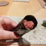 鮨 梵 - トロ漬け手巻き