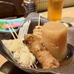 隠れ家酒場 雅 - 大根、ちくわ、白滝、牛すじ