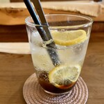 志なcafe - ドリンク写真:黒蜜レモンソーダ ¥300 (ランチセット)