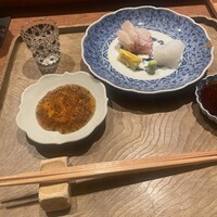 帝国ホテル 寅黒 - お造り　白子ポン酢風ジュレ