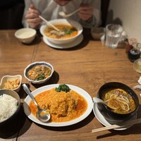 四川料理 龍の子 - 棒棒鶏定食　ミニ担々麺へ変更　ミニ麻婆豆腐プラス