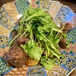 口福菜 亀吉 - 砂肝と新じゃがの唐揚げ 香港式照焼ソース（900円）