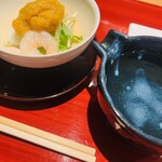 かねと - えびのサラダ　自家製おろし野菜ドレッシングで