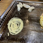 お好み焼き 福竹 - 甲イカ（鉄板焼き）