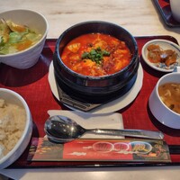 中国料理 盤古殿 馬車道TERRACE店 - 麻婆豆腐鉄板仕上げ【辛口】（1,200円）
