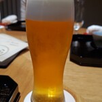 御料理 良所 - 生ビールでもう一度乾杯♪