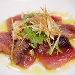 lilgo - マグロのカルパッチョ 新生姜ソース