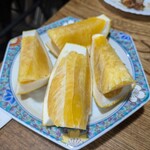 ナカガワ☆スエ食堂 - マスターも名前を知らない柑橘のデザート笑はっさくのようなポンカンのような食感で美味！