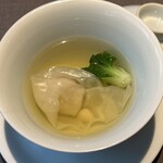 茶禅華 - 雉のワンタン　チンタンスープ　杏仁