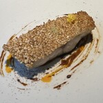 茶禅華 - のど黒　煎米のあられ揚げ