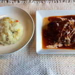 しぇ・もあ藤 - 旬菜ハンバーグセット￥1000