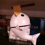 烈志笑魚油 麺香房 三く - 店のキャラクターオブジェ