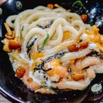 ヨコクラうどん - なめこおろし＋温玉明太