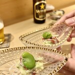 鮨 華 - そら豆の翡翠和え